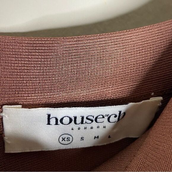 House of CB Gloriett Brown Pants High Rise Bandage Trousers Leggings Size XS - Picture 11 of 11